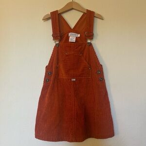 Jacadi Orange Corduroy Kids Overalls